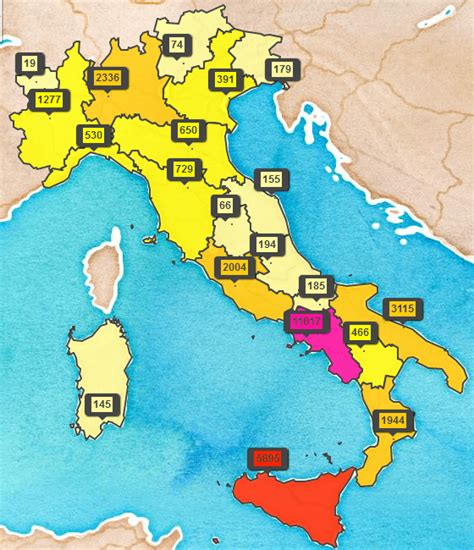 Diffusione del cognome Prada .